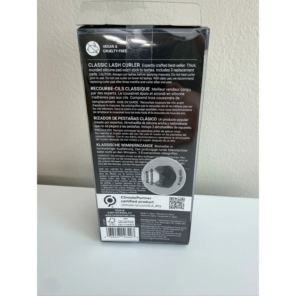Tweezerman Classic‎ Lash Curler Women OS Silver Chrome NWT Beauty Tool NEW